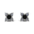 Geometrical 5 Black Diamonds Stud Earrings - Noa No. 9 image 1