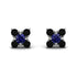 Geometrical 5 Sapphires Stud Earrings - Noa No. 45 image 1