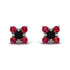 Geometrical 5 Black Diamonds Stud Earrings - Noa No. 54 image 1