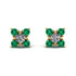 Geometrical 5 Diamonds Stud Earrings - Noa No. 16 image 1