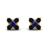 Geometrical 5 Sapphires Stud Earrings - Noa No. 43 image 1