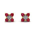 Geometrical 5 Diamonds Stud Earrings - Noa No. 46 image 1