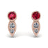 Bezel Ruby Earrings In Pear Shaped - Aniya No. 11 image 1