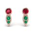Bezel Ruby Earrings In Pear Shaped - Aniya No. 26 image 1