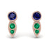 Bezel Sapphire Earrings In Pear Shaped - Aniya No. 29 image 1