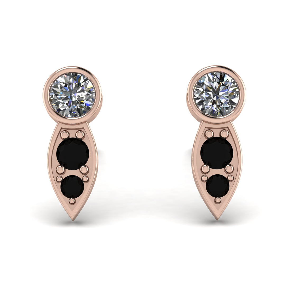 Bezel Diamond Earrings In Pear Shaped - Aniya No. 32