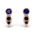 Bezel Sapphire Earrings In Pear Shaped - Aniya No. 44 image 1