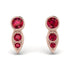 Bezel Ruby Earrings In Pear Shaped - Aniya No. 56 image 1
