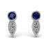 Bezel Sapphire Earrings In Pear Shaped - Aniya No. 15 image 1