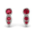 Bezel Ruby Earrings In Pear Shaped - Aniya No. 57 image 1