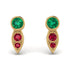 Bezel Emerald Earrings In Pear Shaped - Aniya No. 49 image 1