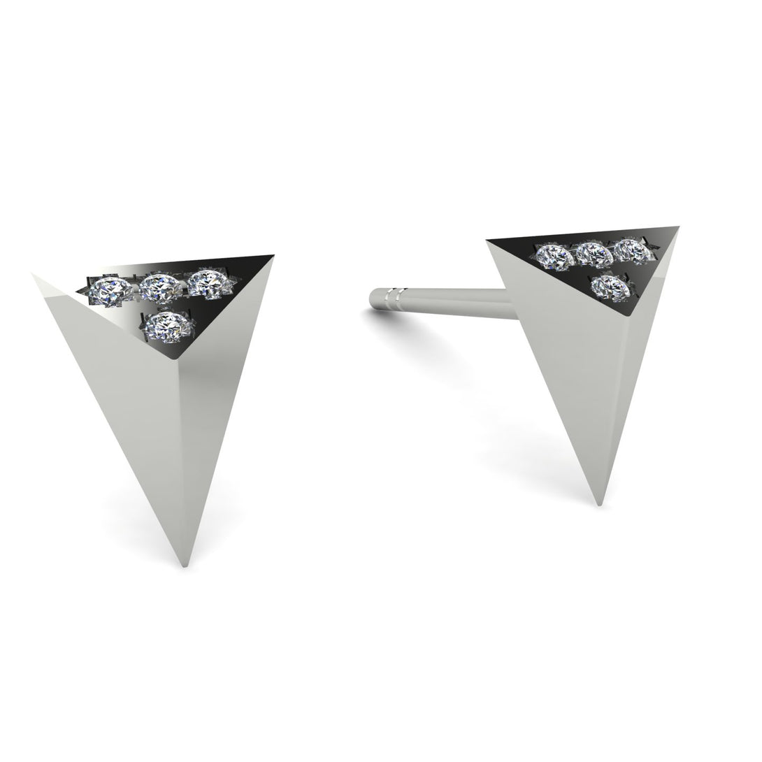 Triangle Diamond Earrings - Livia No. 3