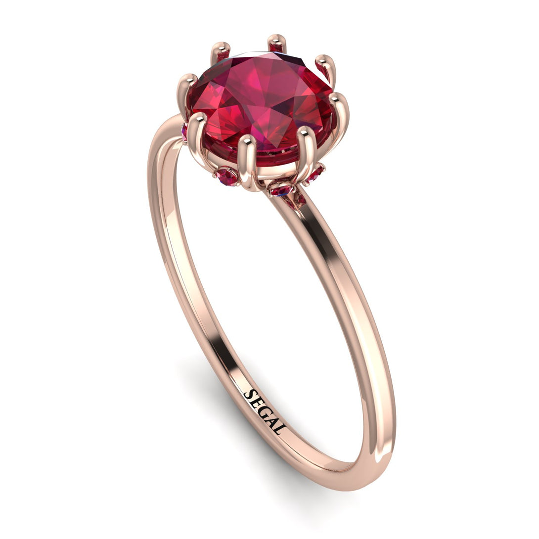 Classic Ruby Ring With Hidden Stones - Elliana No. 11