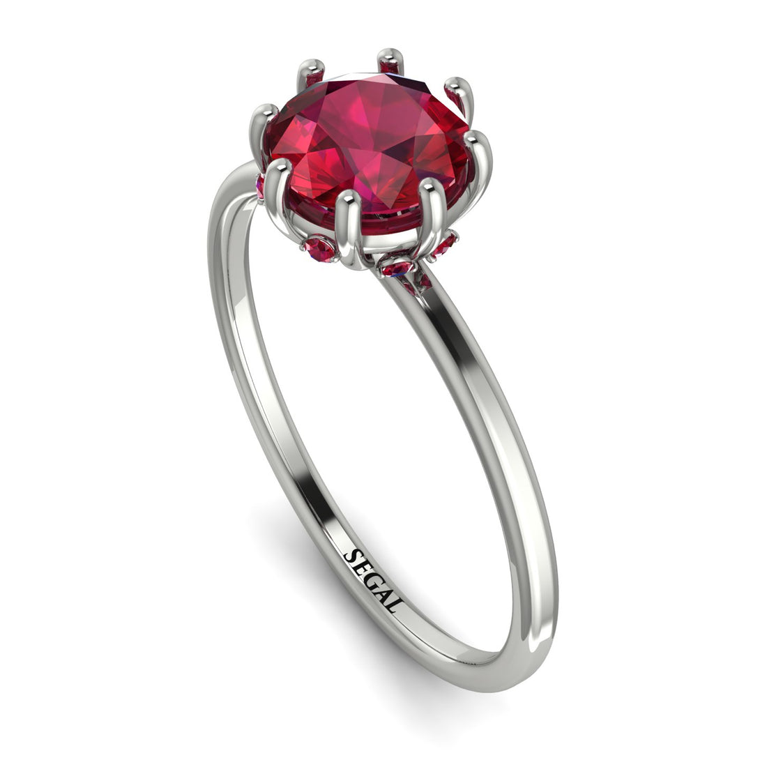 Classic Ruby Ring With Hidden Stones - Elliana No. 12
