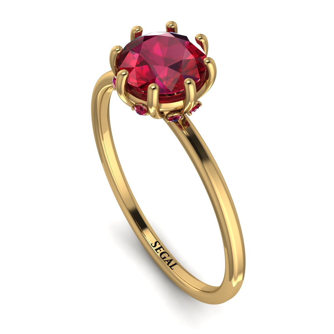 Classic Ruby Ring With Hidden Stones - Elliana No. 10