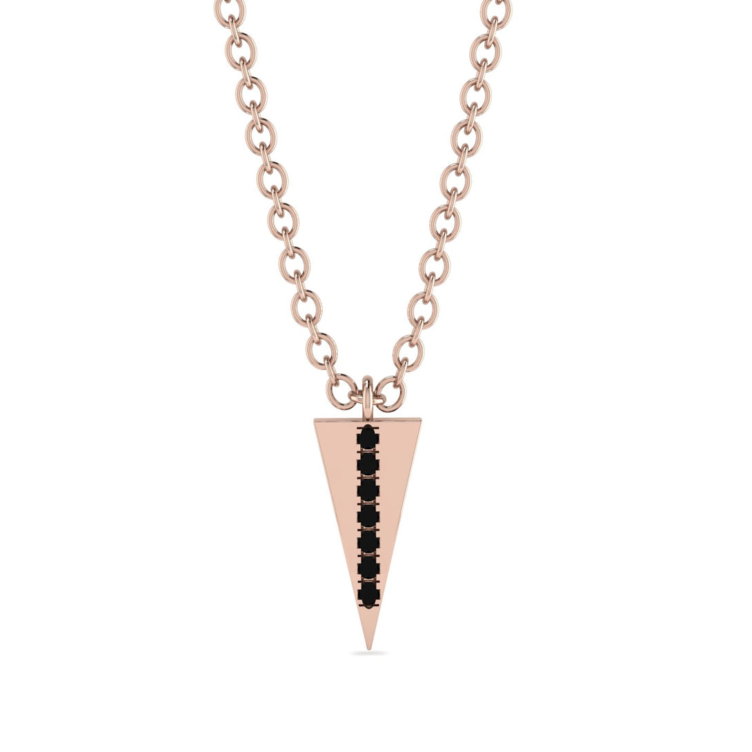 Triangle Black Diamond Necklace - Brynn No. 8