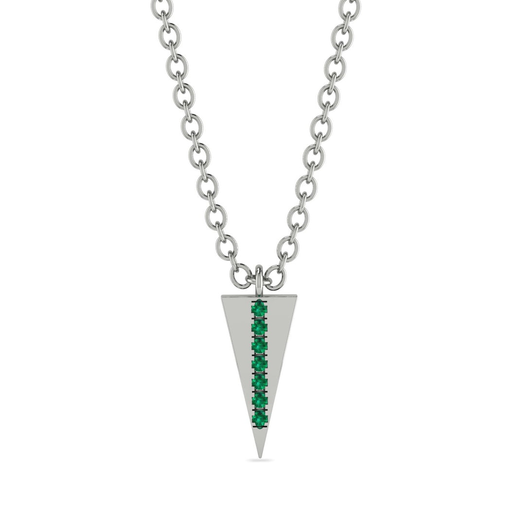 Triangle Emerald Necklace - Brynn No. 6