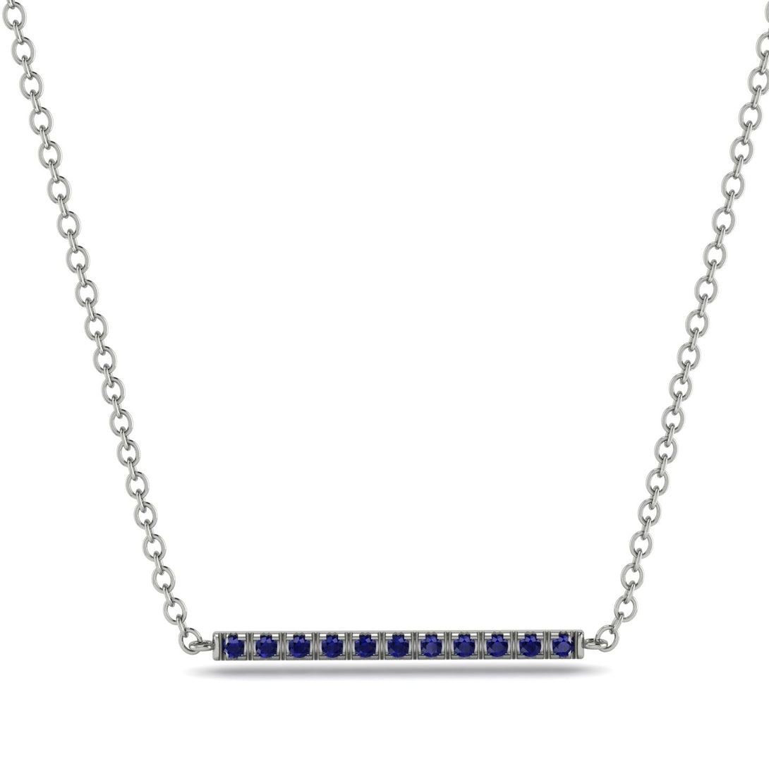 Short Line Sapphire Necklace - Elsie No. 15