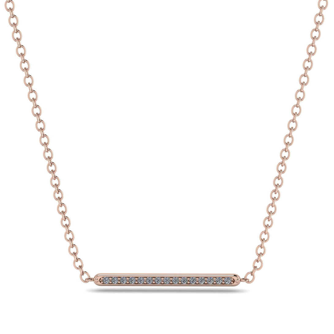 Channel Micro Pave Diamond Necklace - Nyla No. 2