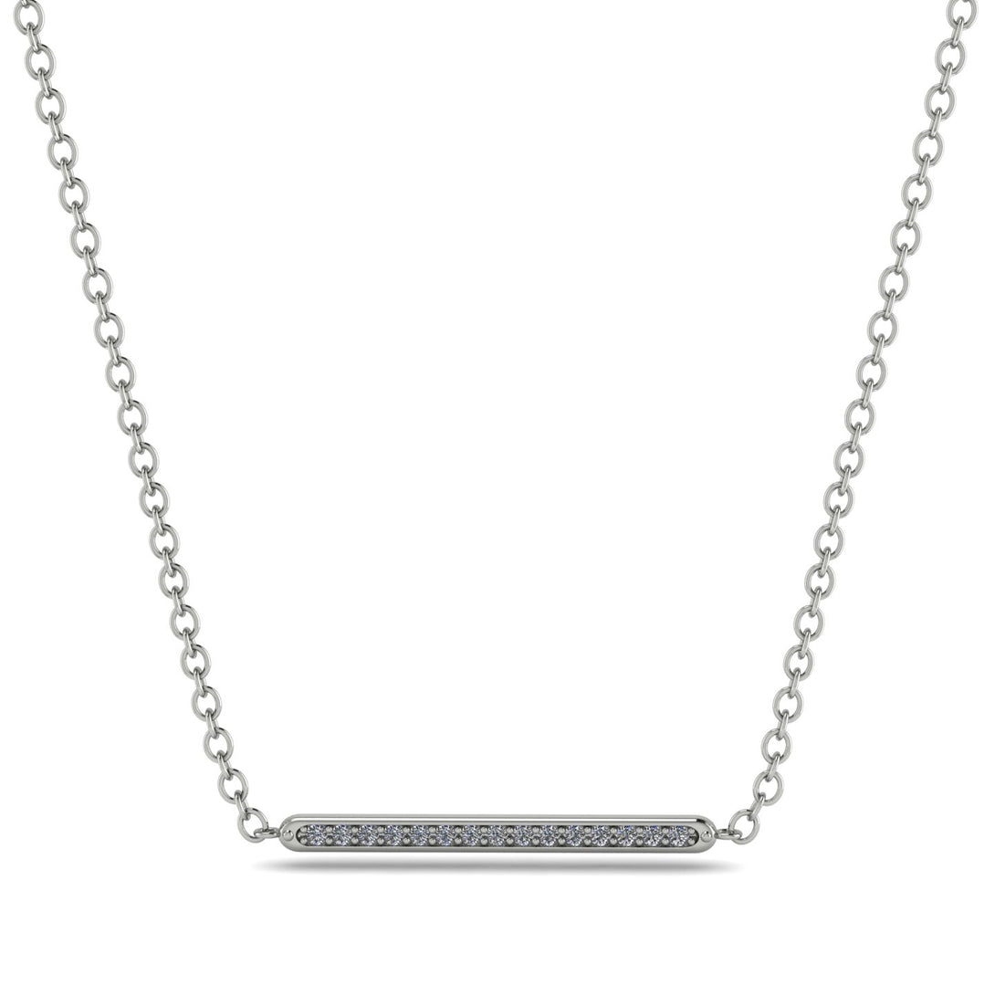 Channel Micro Pave Diamond Necklace - Nyla No. 3