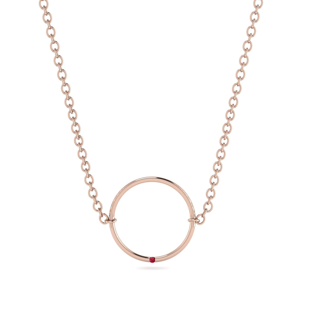 Geometric Ruby Pendant Golden Diamond - Emberly No. 11