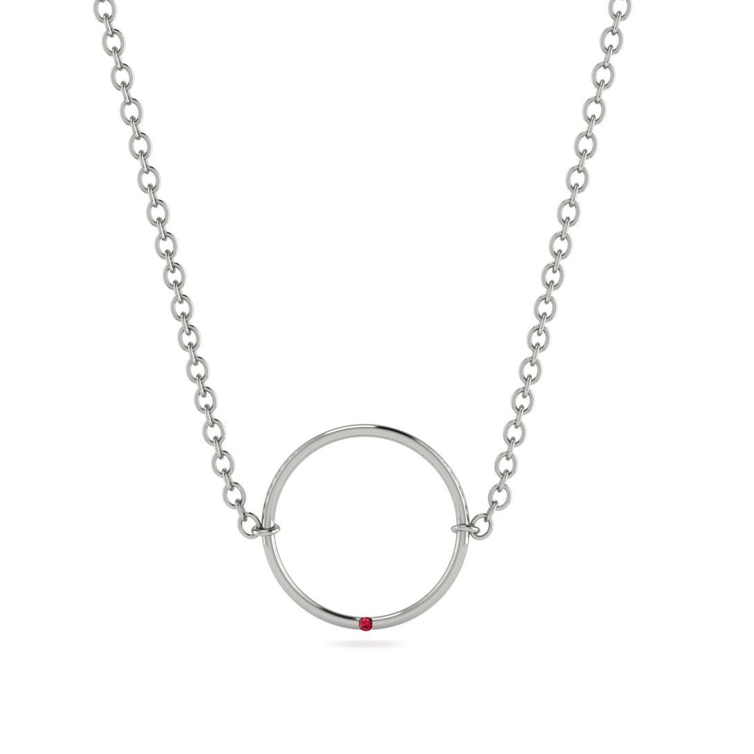 Geometric Ruby Pendant Golden Diamond - Emberly No. 12