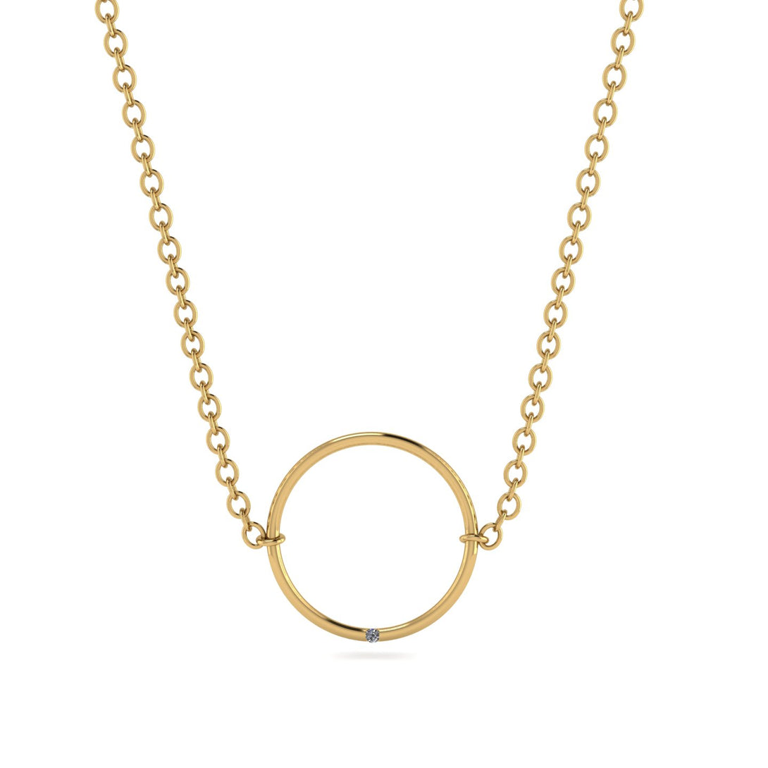 Geometric Diamond Pendant Golden Diamond - Emberly No. 1