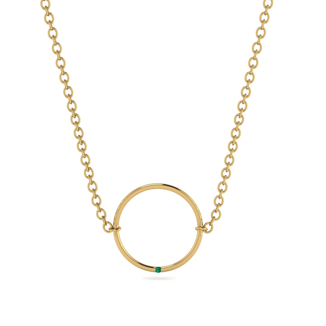 Geometric Emerald Pendant Golden Diamond - Emberly No. 4