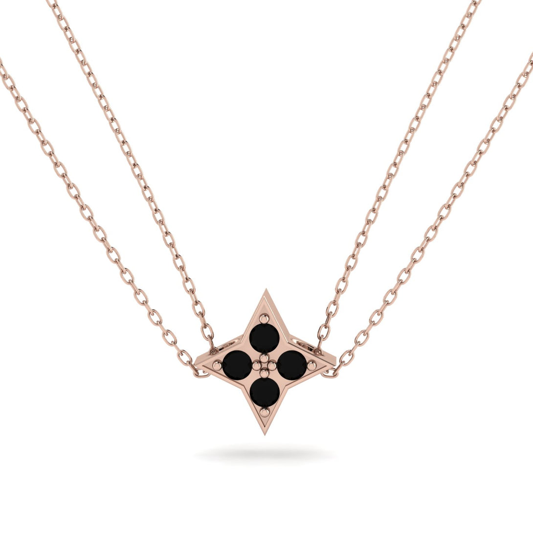 Star Black Diamond Necklace - Greta No. 8