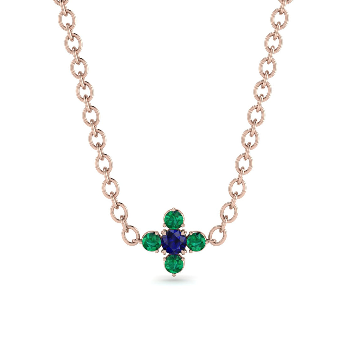 Compass Sapphire Necklace - Maren No. 29