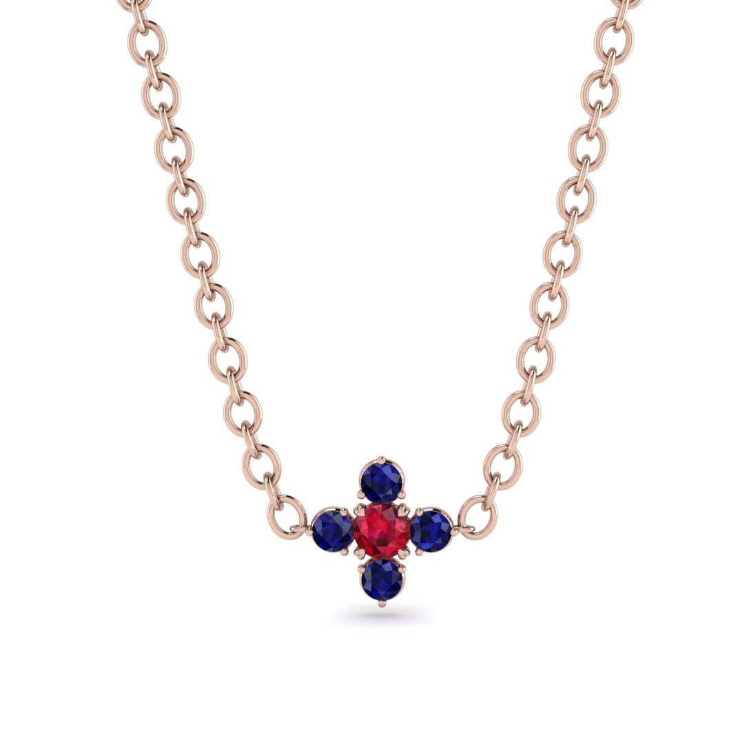 Compass Ruby Necklace - Maren No. 71