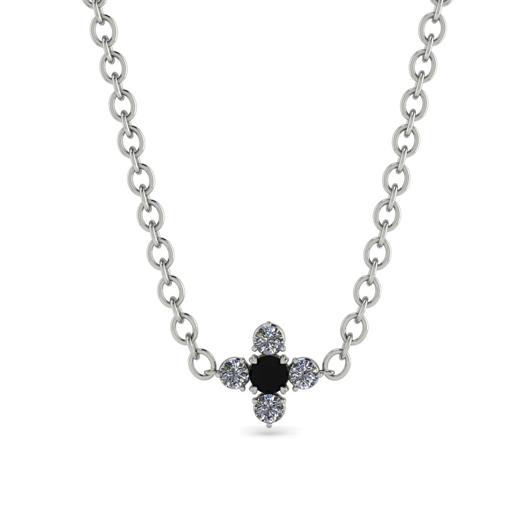 Compass Black Diamond Necklace - Maren No. 9