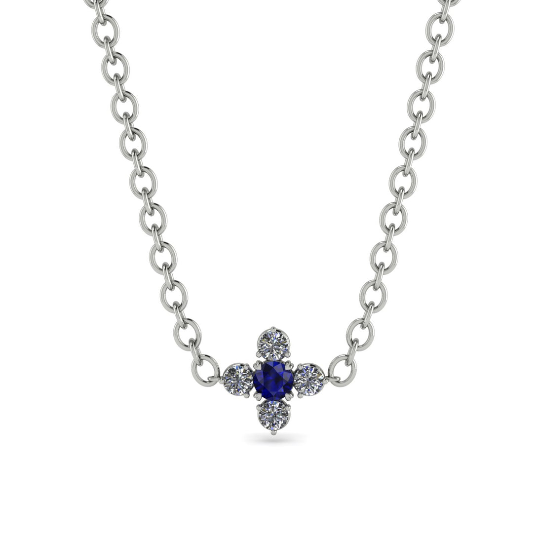 Compass Sapphire Necklace - Maren No. 15