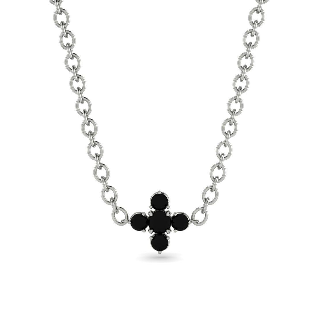 Compass Black Diamond Necklace - Maren No. 39