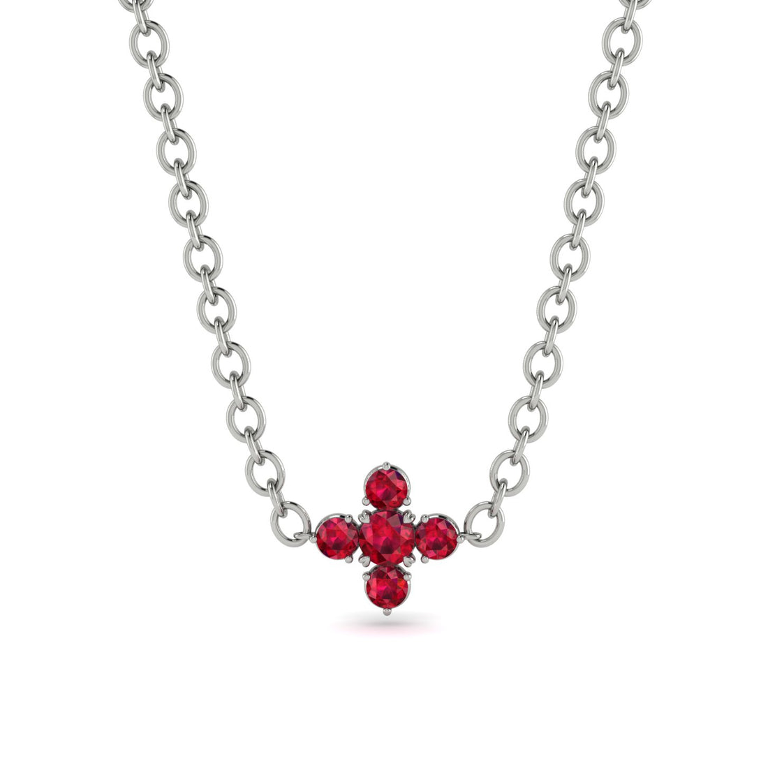 Compass Ruby Necklace - Maren No. 57