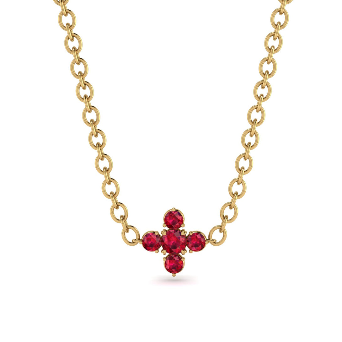 Compass Ruby Necklace - Maren No. 55