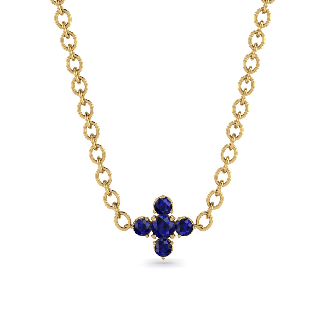 Compass Sapphire Necklace - Maren No. 73