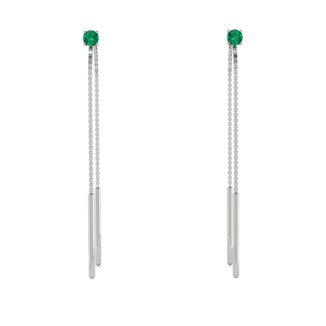 Hanging Emerald Earrings - Alaia No. 6