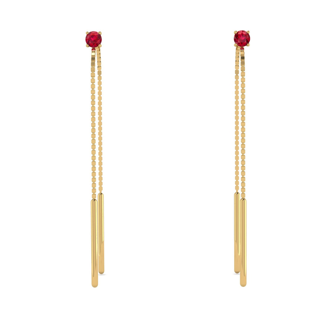 Hanging Ruby Earrings - Alaia No. 10