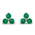 Minimalist Emerald Stud Earrings - Jillian No. 5 image 1