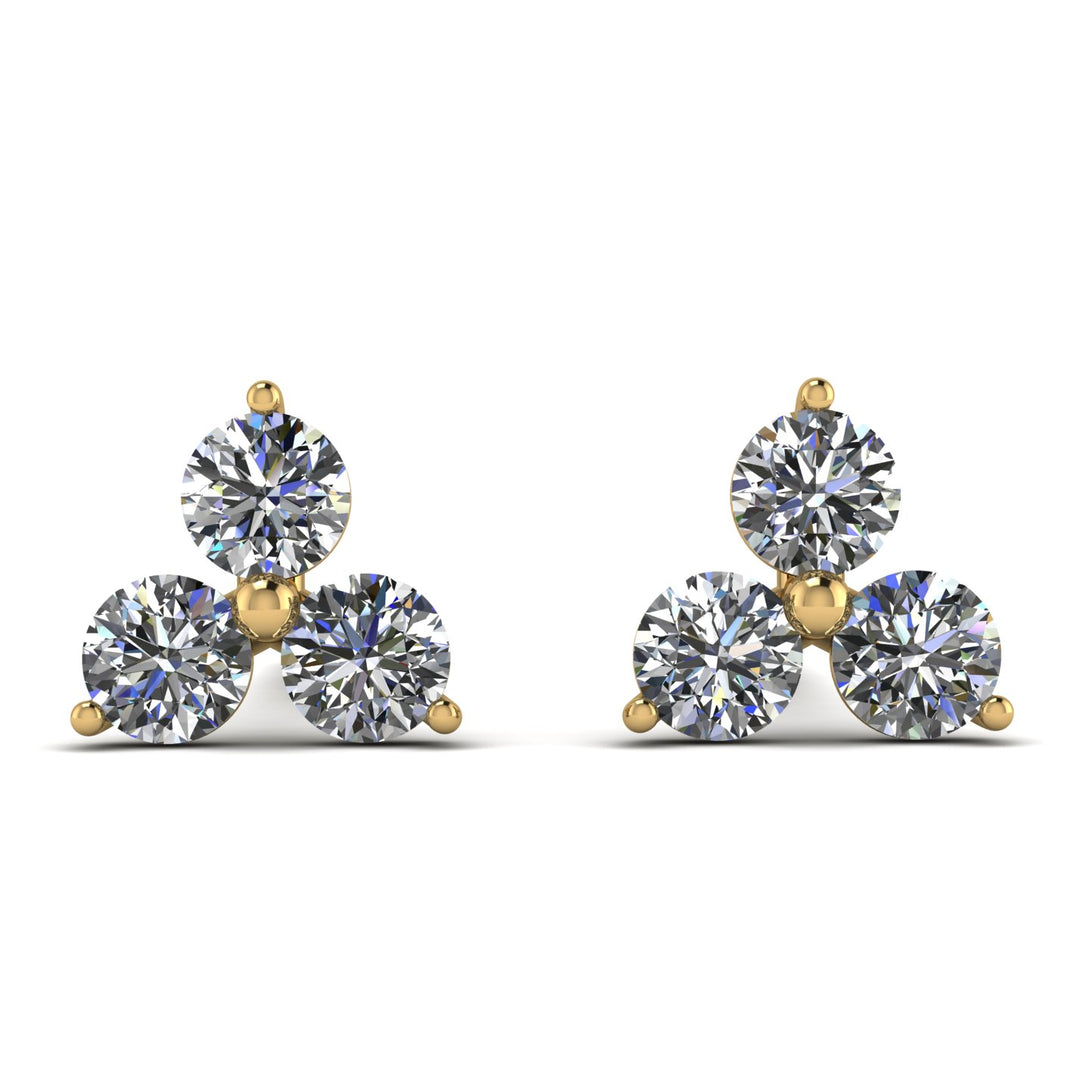 Minimalist Diamond Stud Earrings - Jillian No. 1