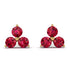Minimalist Ruby Stud Earrings - Jillian No. 10 image 1