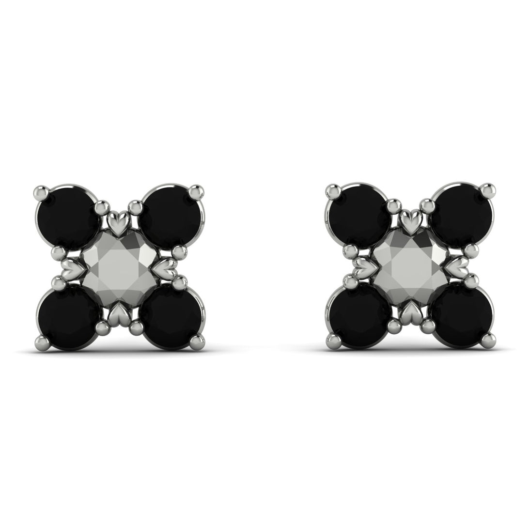 Geometricblack Diamond Earrings Golden Diamond - Jayda No. 9