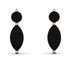 Hanging Marquise Black Diamond Earrings - Lacey No. 8 image 1