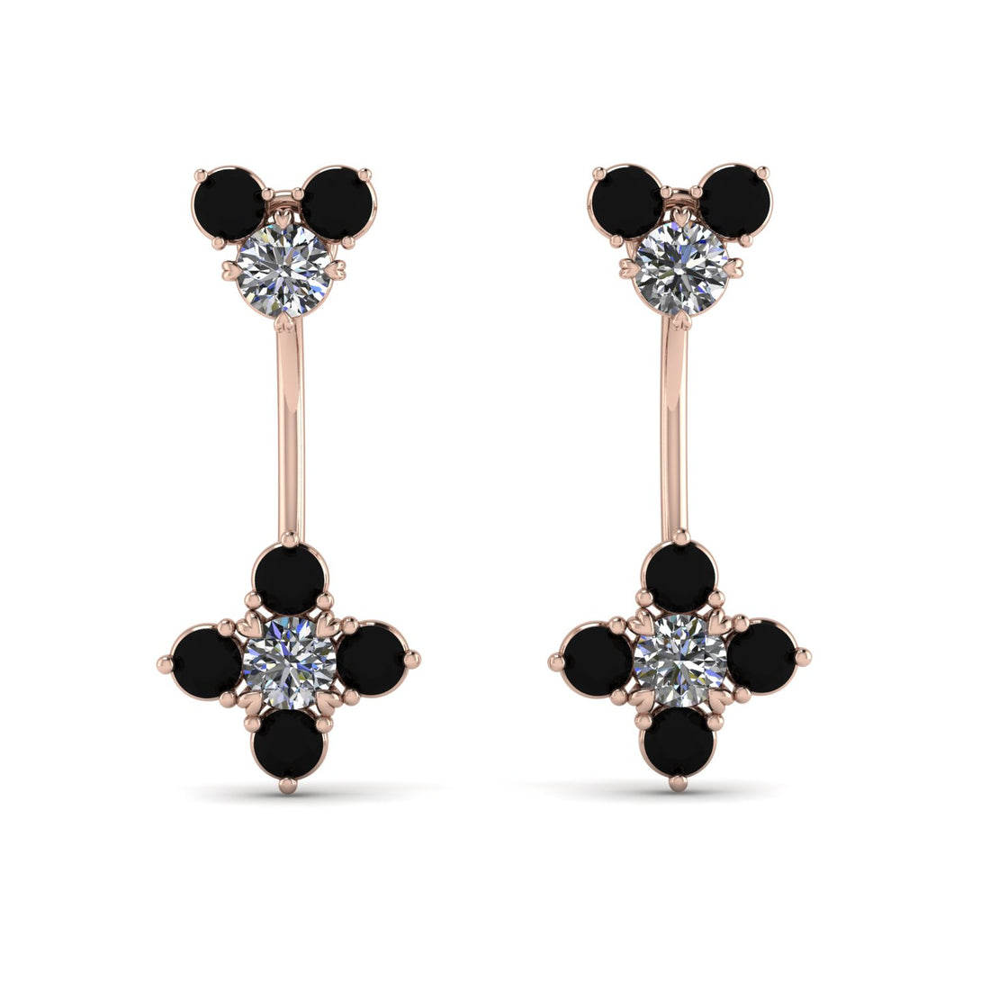 Hanging Diamond Compass Earrings - Brittany No. 32