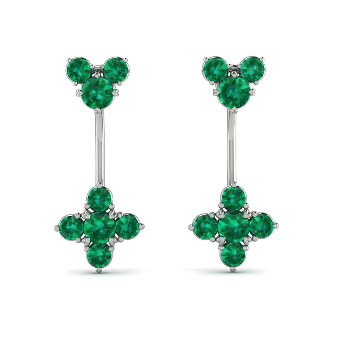 Hanging Emerald Compass Earrings - Brittany No. 21