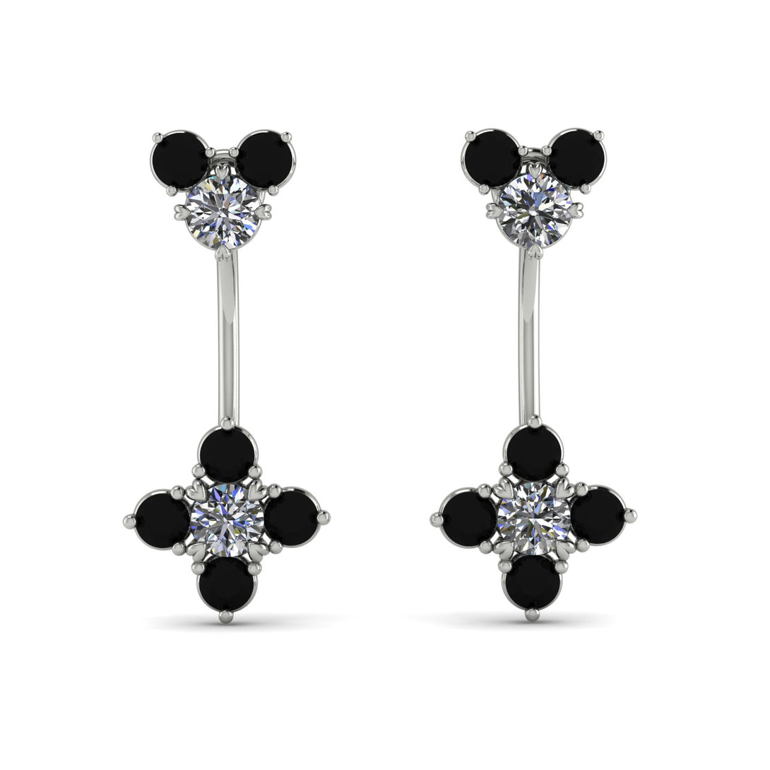 Hanging Diamond Compass Earrings - Brittany No. 33