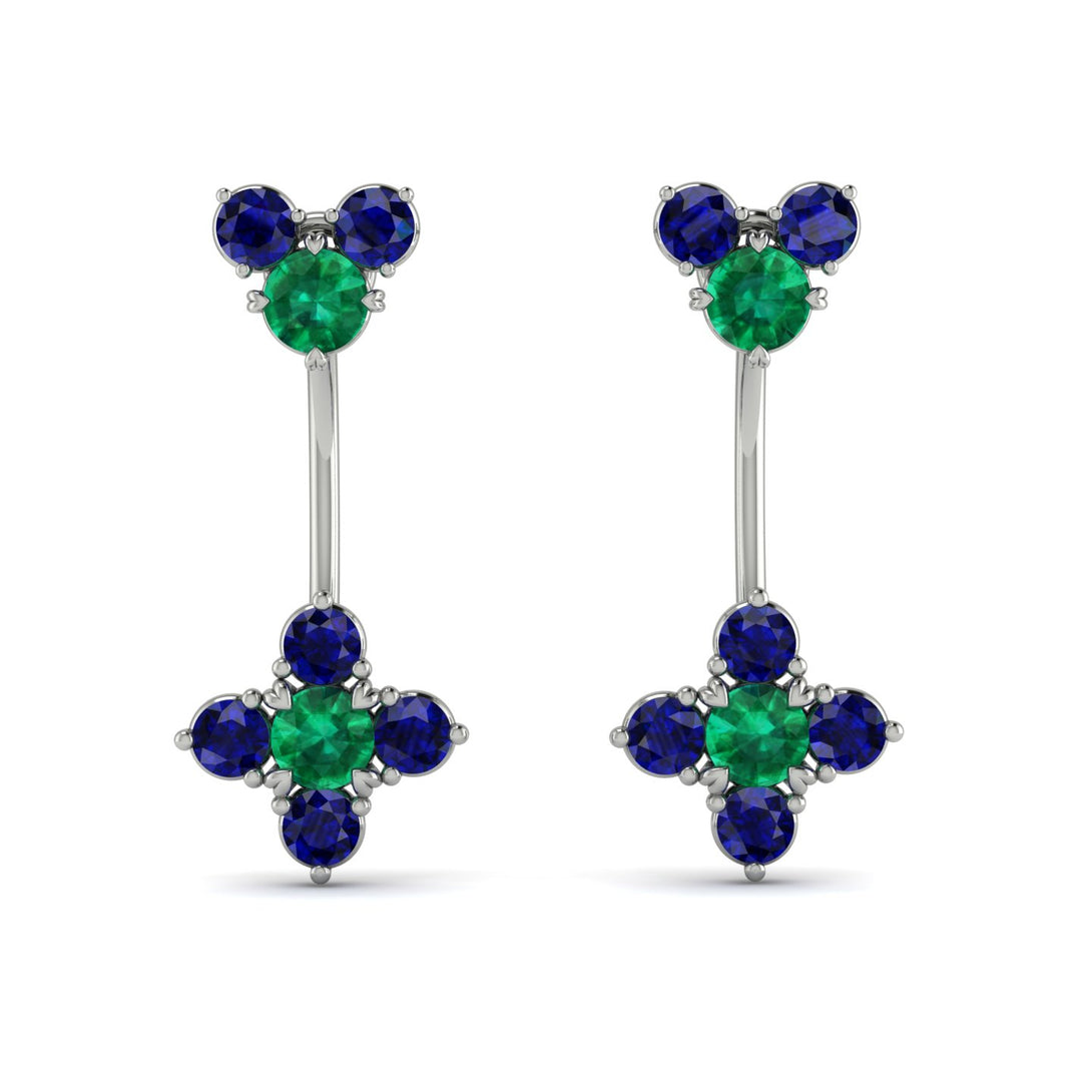 Hanging Emerald Compass Earrings - Brittany No. 66