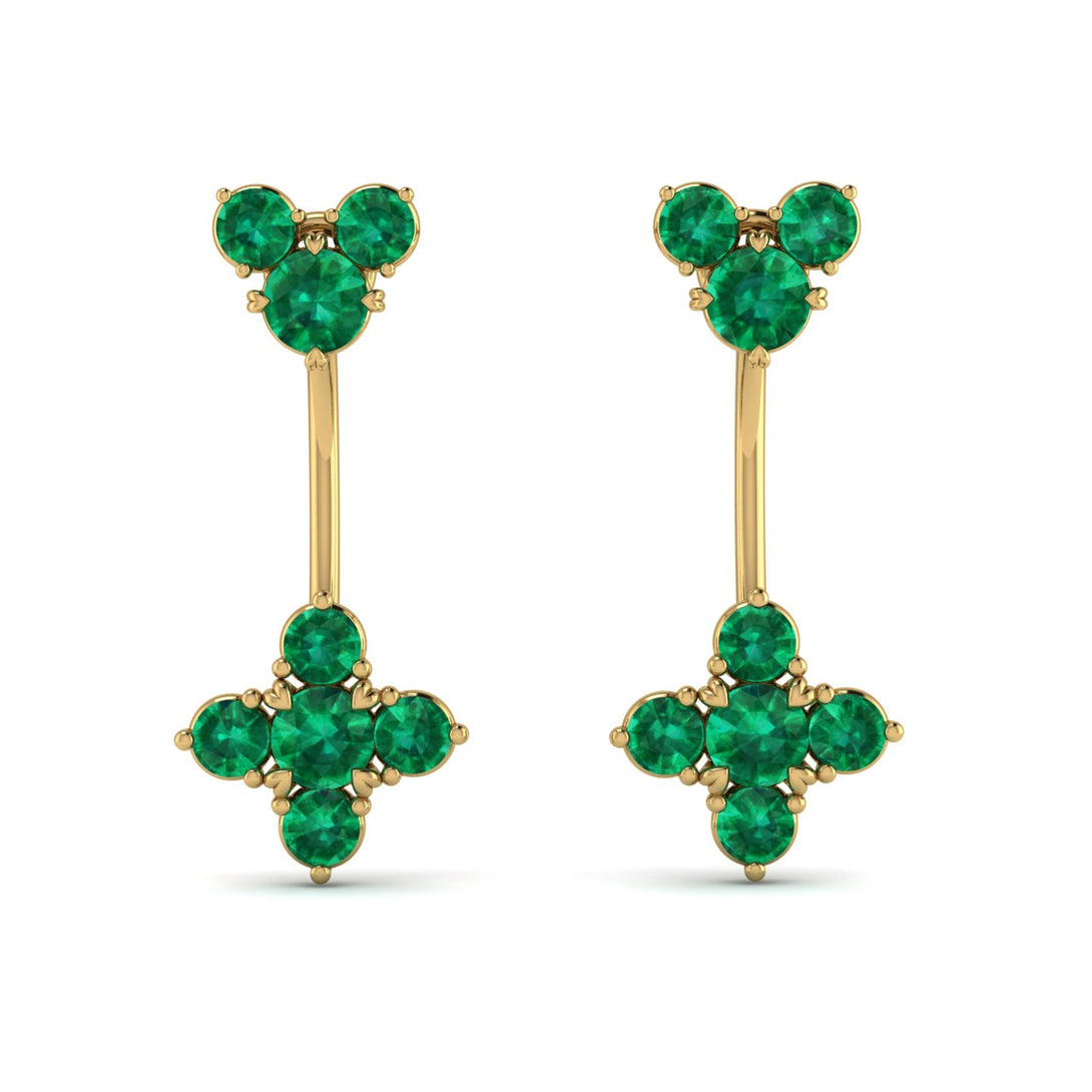 Hanging Emerald Compass Earrings - Brittany No. 19