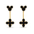 Hanging Black Diamond Compass Earrings - Brittany No. 37 image 1